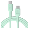 Καλώδιο USB-C 2m 100W Greencell PowerStream Γρήγορη Φόρτιση PD Mint Green